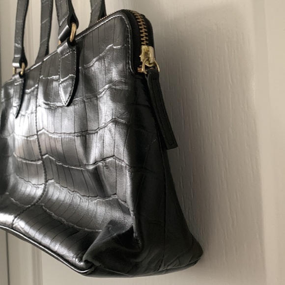 BANANA REPUBLIC Factory Leather Croc Print Shoulder Bag - Picture 7 of 16